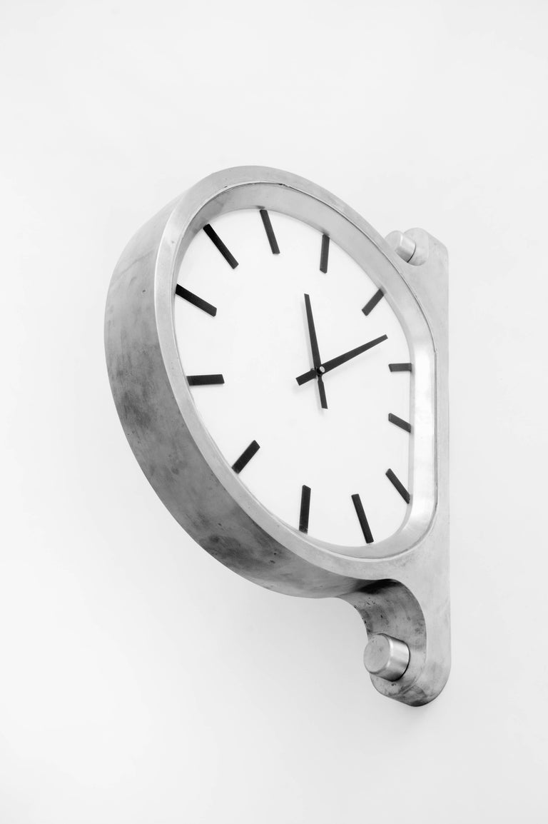 Mantel Wall Ceiling Clock 'the Ceiling Clock' Glen Baghurst Cast Aluminium Glass For Sale at 1stdibs