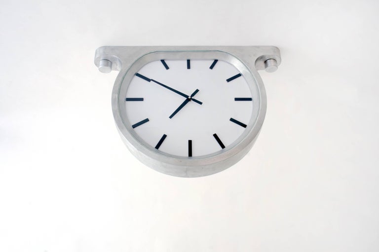 Mantel Wall Ceiling Clock 'the Ceiling Clock' Glen Baghurst Cast Aluminium Glass For Sale at 1stdibs