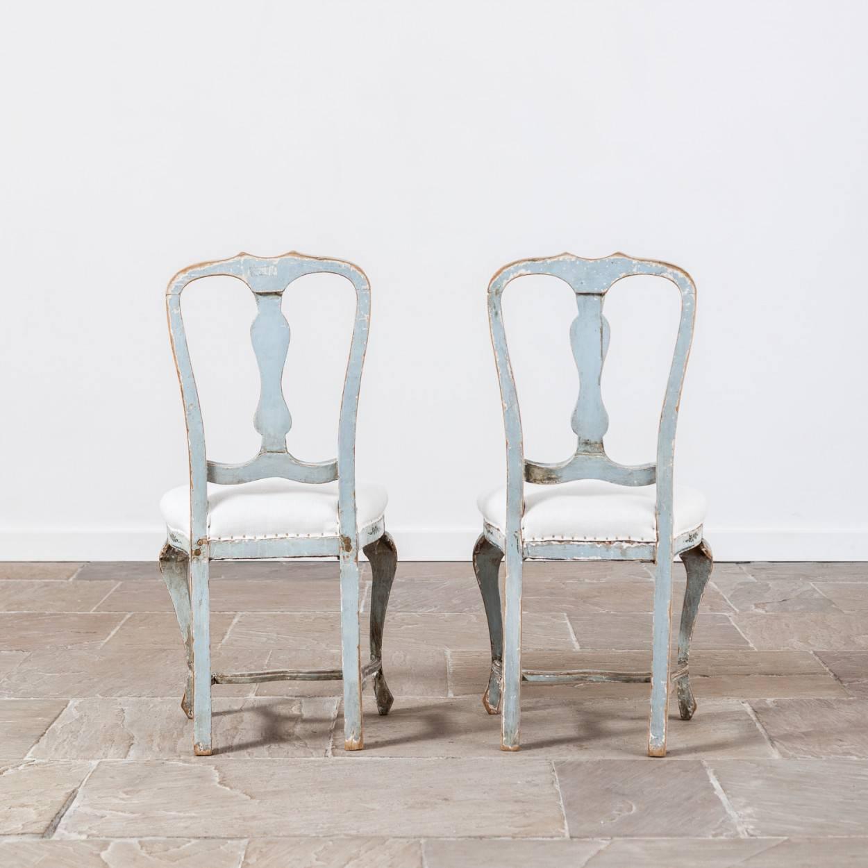 Pair of Painted Italian Chairs, circa 1800 In Good Condition In York, GB