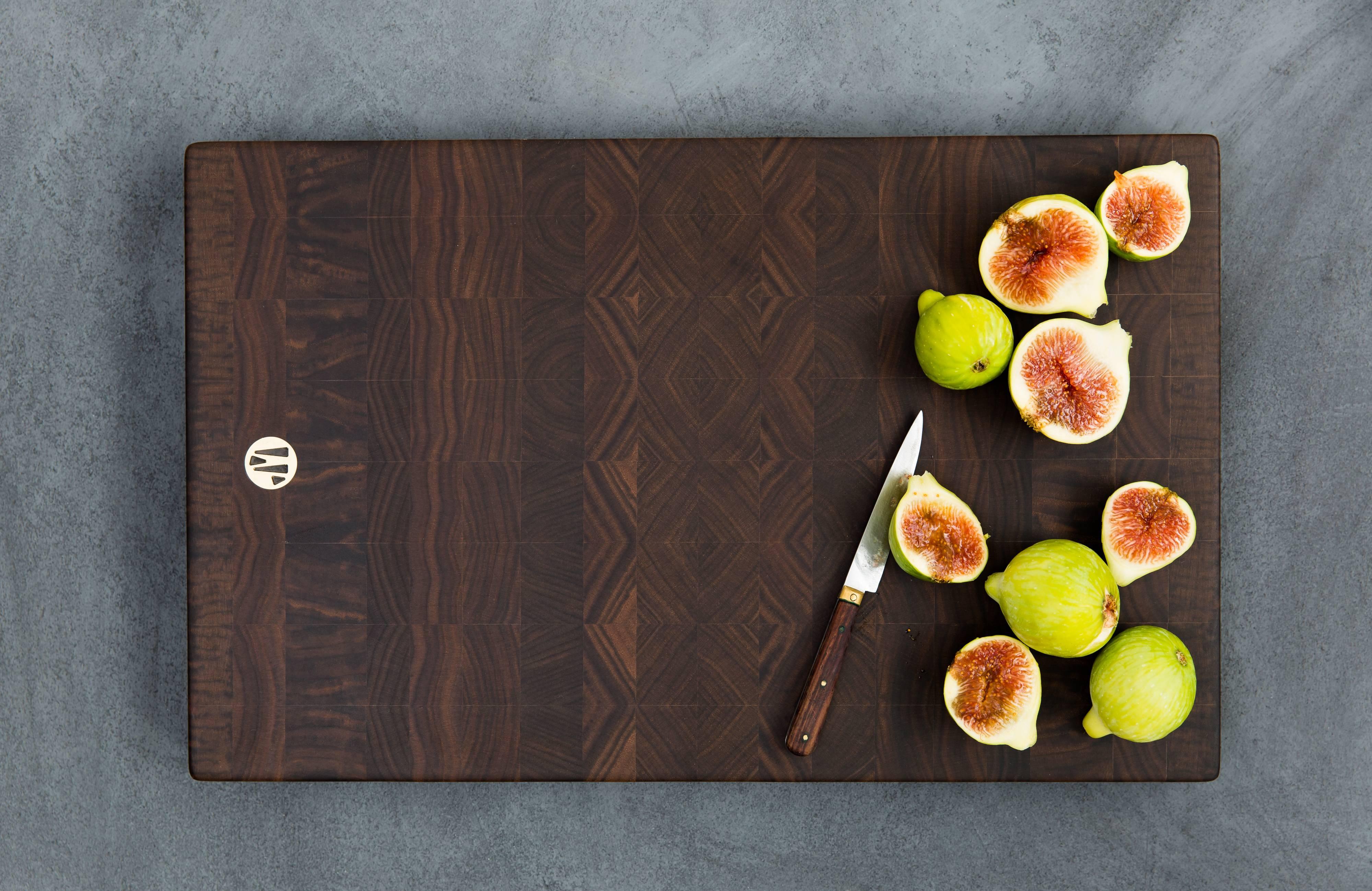 black walnut end grain butcher block