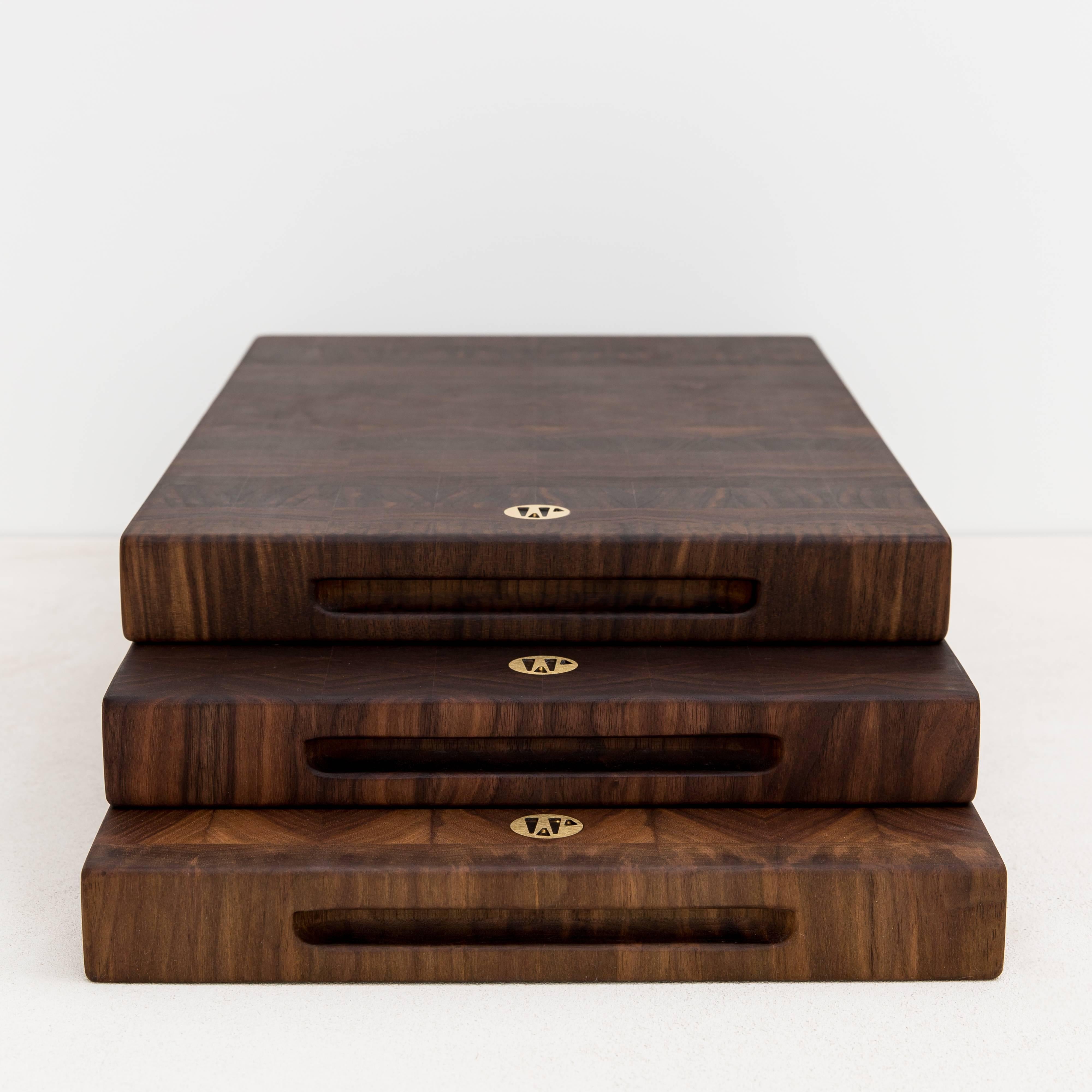 black walnut end grain cutting board