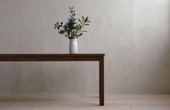 Small "Lore" Dining Table, Solid-Wood, Black Walnut, Modern Shaker-Style