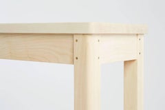 Small "Lore" Console Table Bleached Maple, Modern Shaker-Style