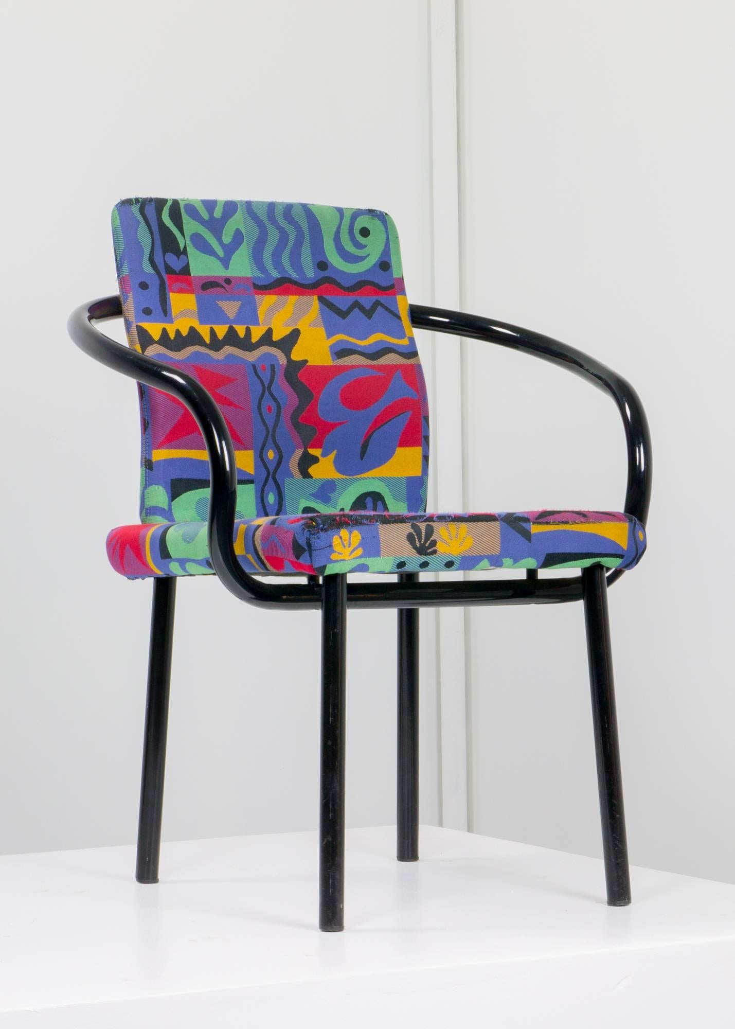 Post-Modern Pair of Ettore Sottsass Mandarin Chairs for Knoll