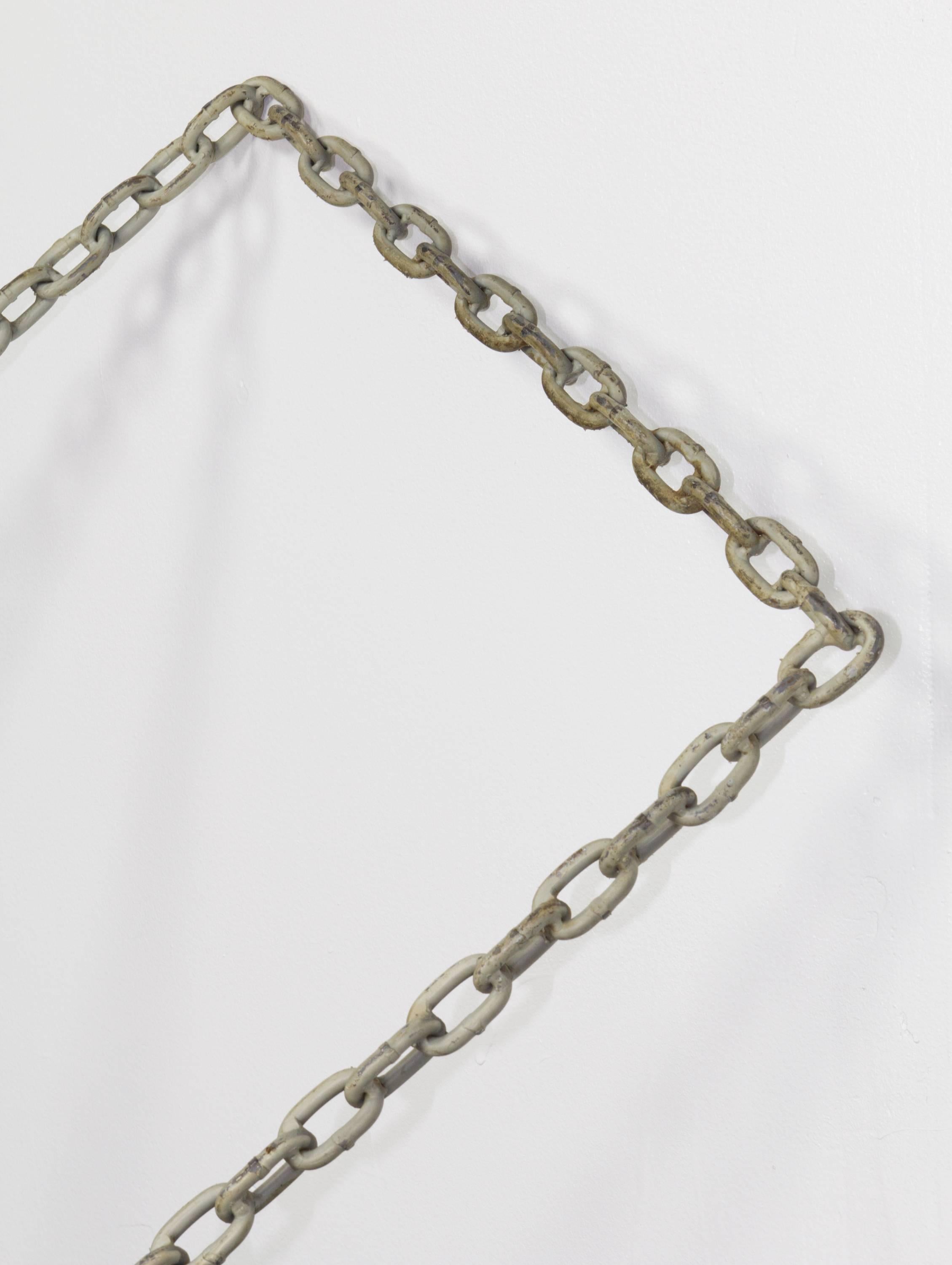 Welded Chain Wall Hanging In Distressed Condition For Sale In Brooklyn, NY