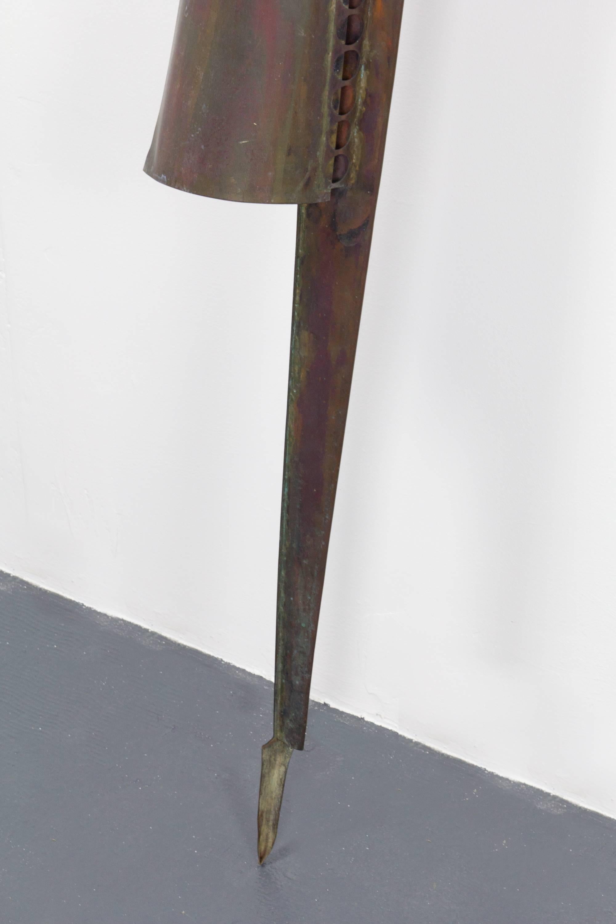 Mid-Century Modern Peter Janssen Metal Woman Sculpture For Sale