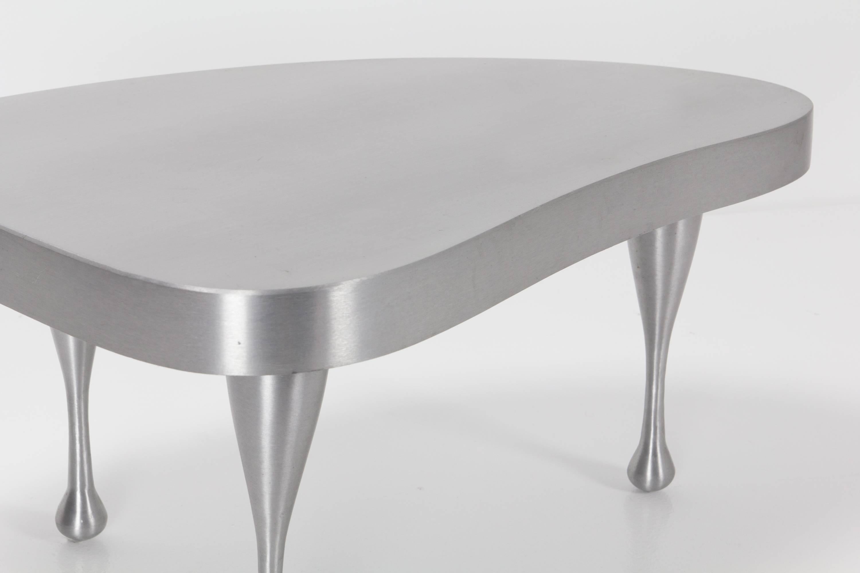Palazetti re-edition of Frederick Kiesler's 1935 cast aluminium biomorphic nesting tables. This example is a single standalone table or may be used to complete a pair.