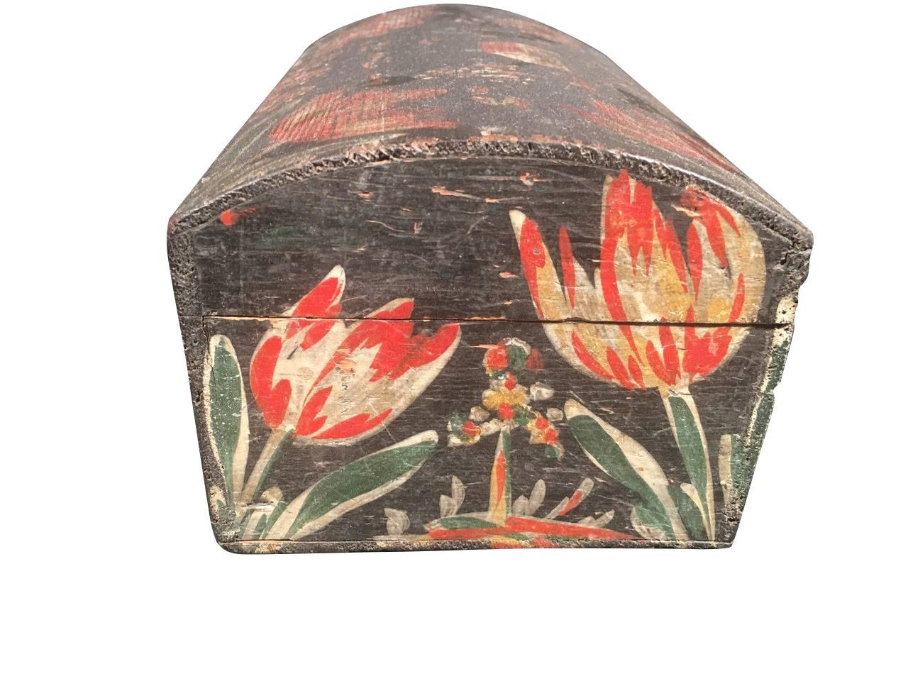 American Pennsylvania, Dome Top Trinket Box, Late 18th-Early 19th Century Heinrich Bucher For Sale
