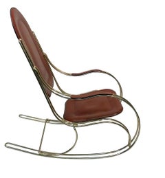 Italian Brass Rocker and Leather