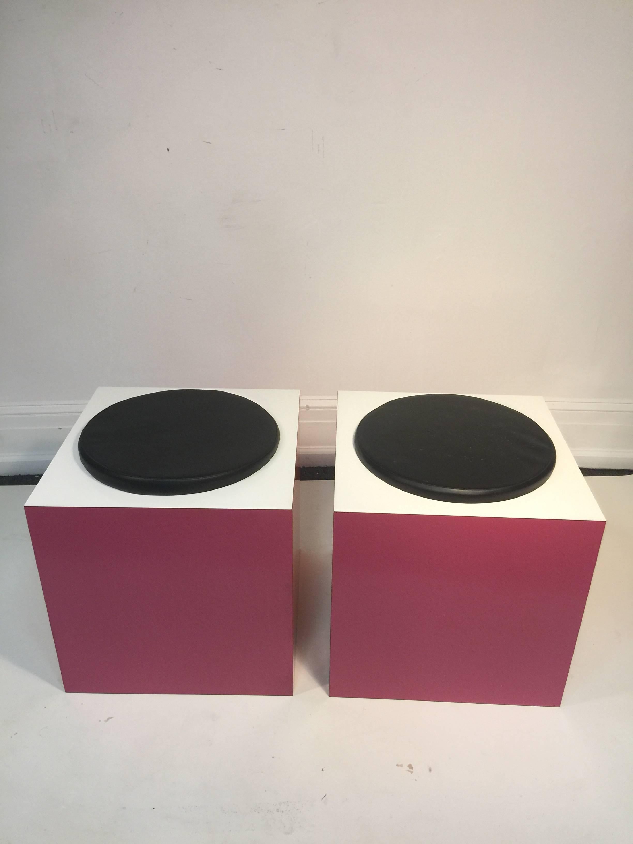 Modern Mod Verner Panton Style Cube Side Tables/Stools For Sale