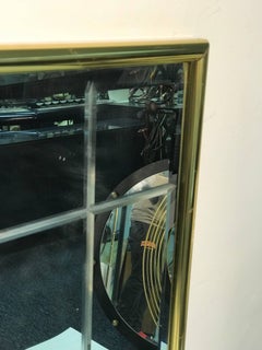 Pair of Brass Mirrors in Die Etched Style