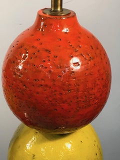 Italian Ceramic Ball Lamps by  Bitossi Modern