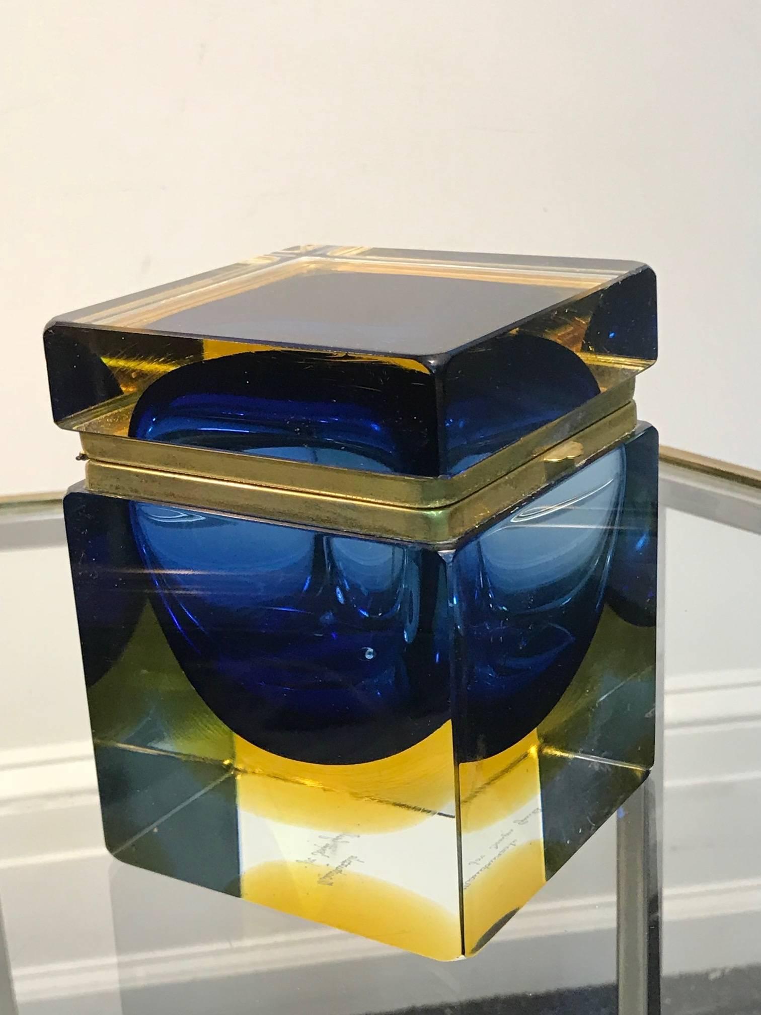 Modern Mandruzzato Designed Jewelry Box Murano Glass For Sale