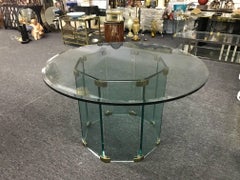 Pace Collection Round Glass Dinning Table