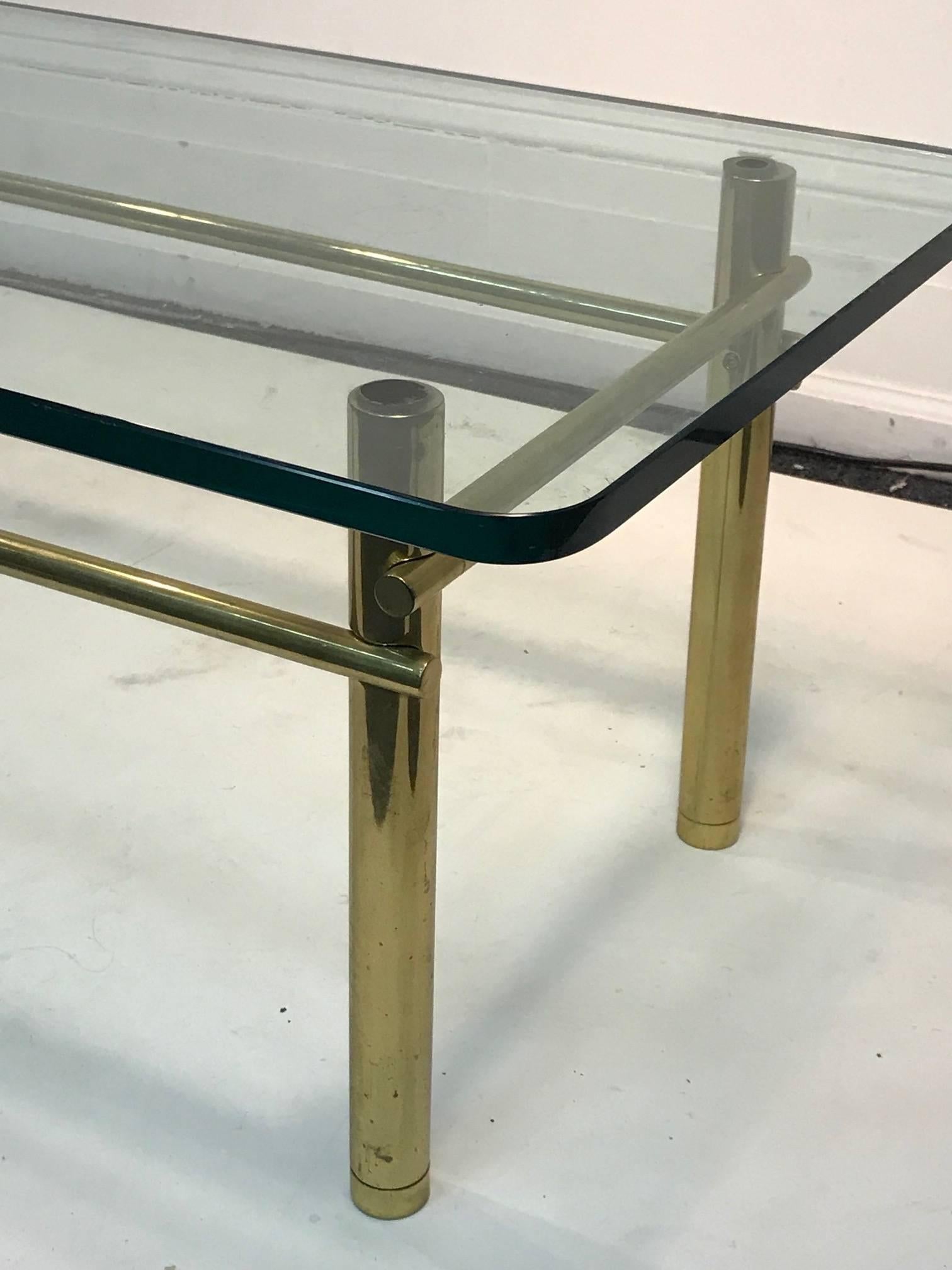American Brass Italian Coffee Table or Accent Table For Sale