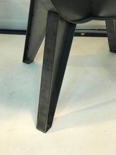 Industrial Design Cast Iron and Steel End Tables