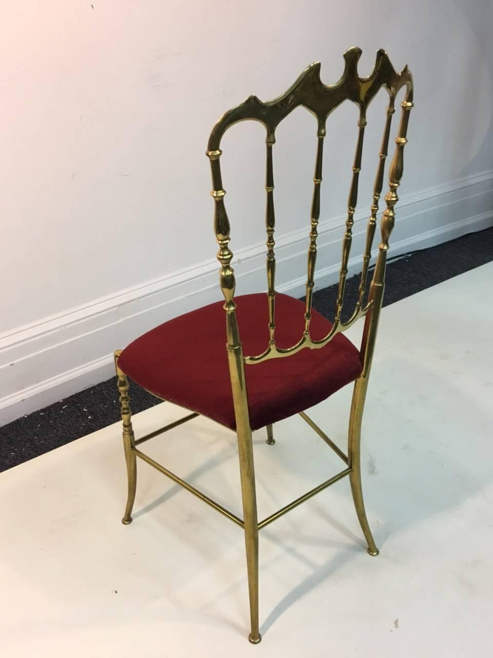Brushed Italian Chiavari Chair Brass High Style