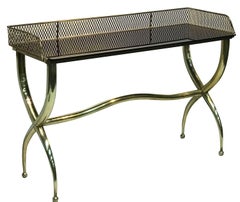 Italian Brass Console Table 20th Century Signed