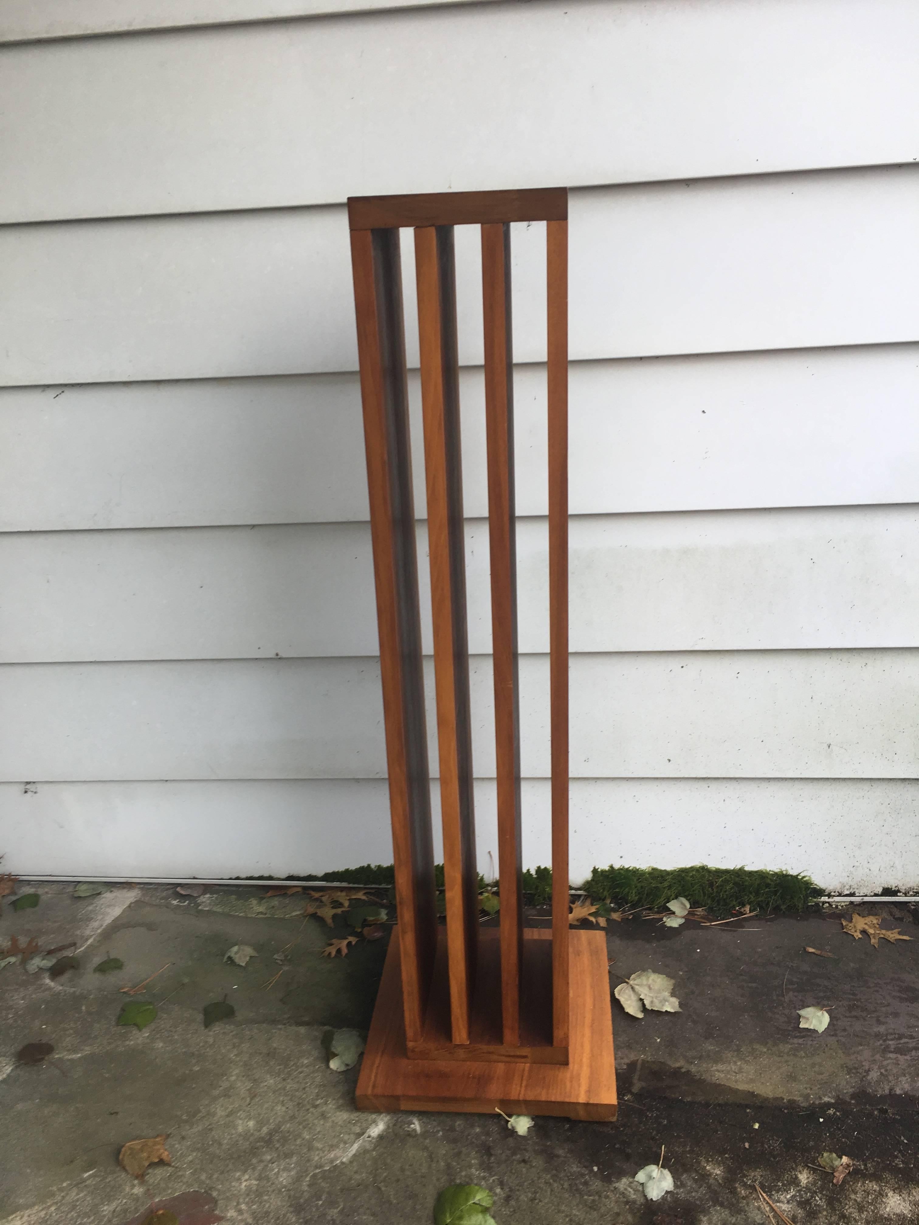 Woodwork Phillip Lloyd Powell Style Mid-Century Modern Walnut Side Table or Stand