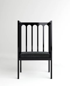 Poltrona Arch Narrow 'Black Lacquered Maple Wood' di Dmitry Samygin