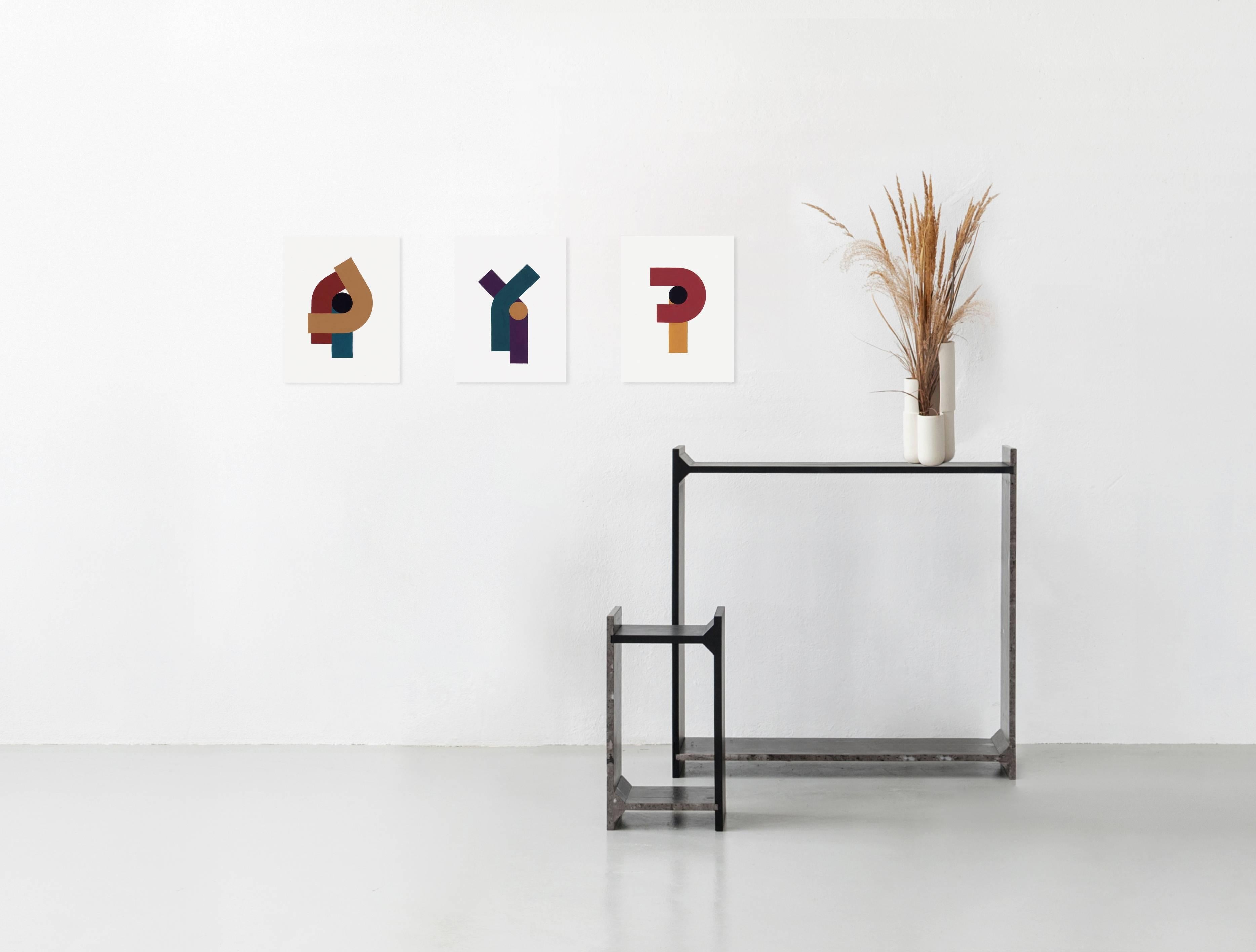 Dmitry Samygin 'Delusione architettonica 1' Pittura contemporanea in stile Bauhaus In condizioni Nuovo in vendita a Paris, IDF