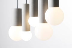 Contemporary Concrete "Ball" Hanging Pendant Light by Bentu Design