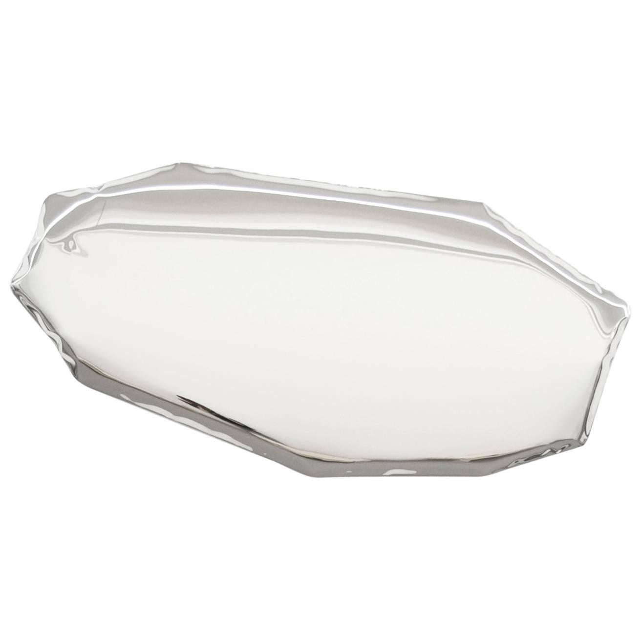 Mirror 'Tafla C4' in Polished Stainless Steel by Zieta For Sale 4