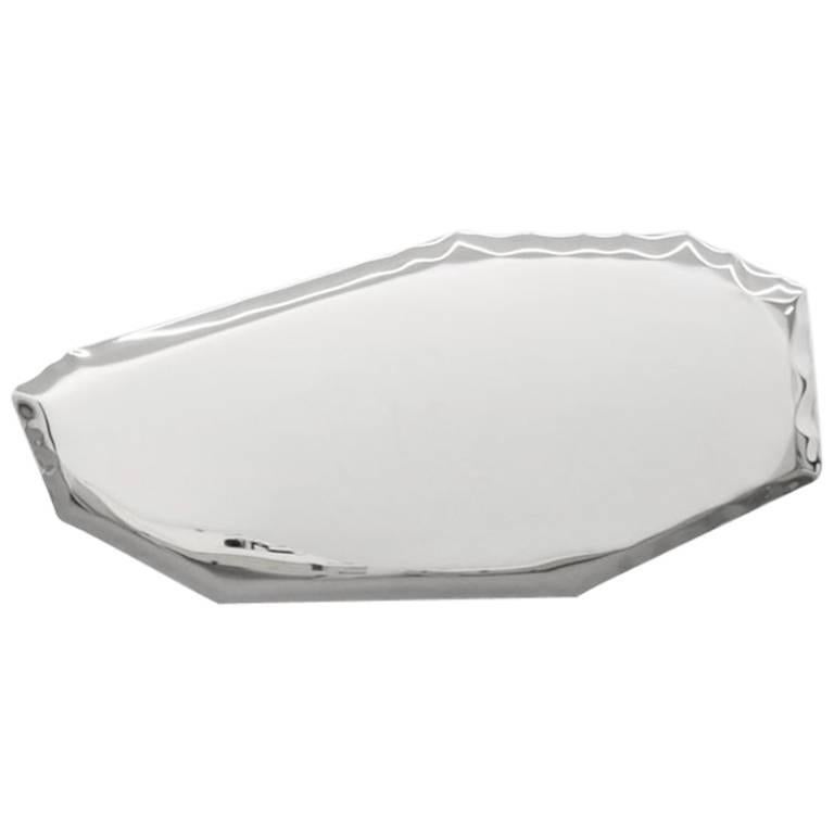 Contemporary Mirror 'Tafla O4' in Stainless Steel by Zieta Prozessdesign 5