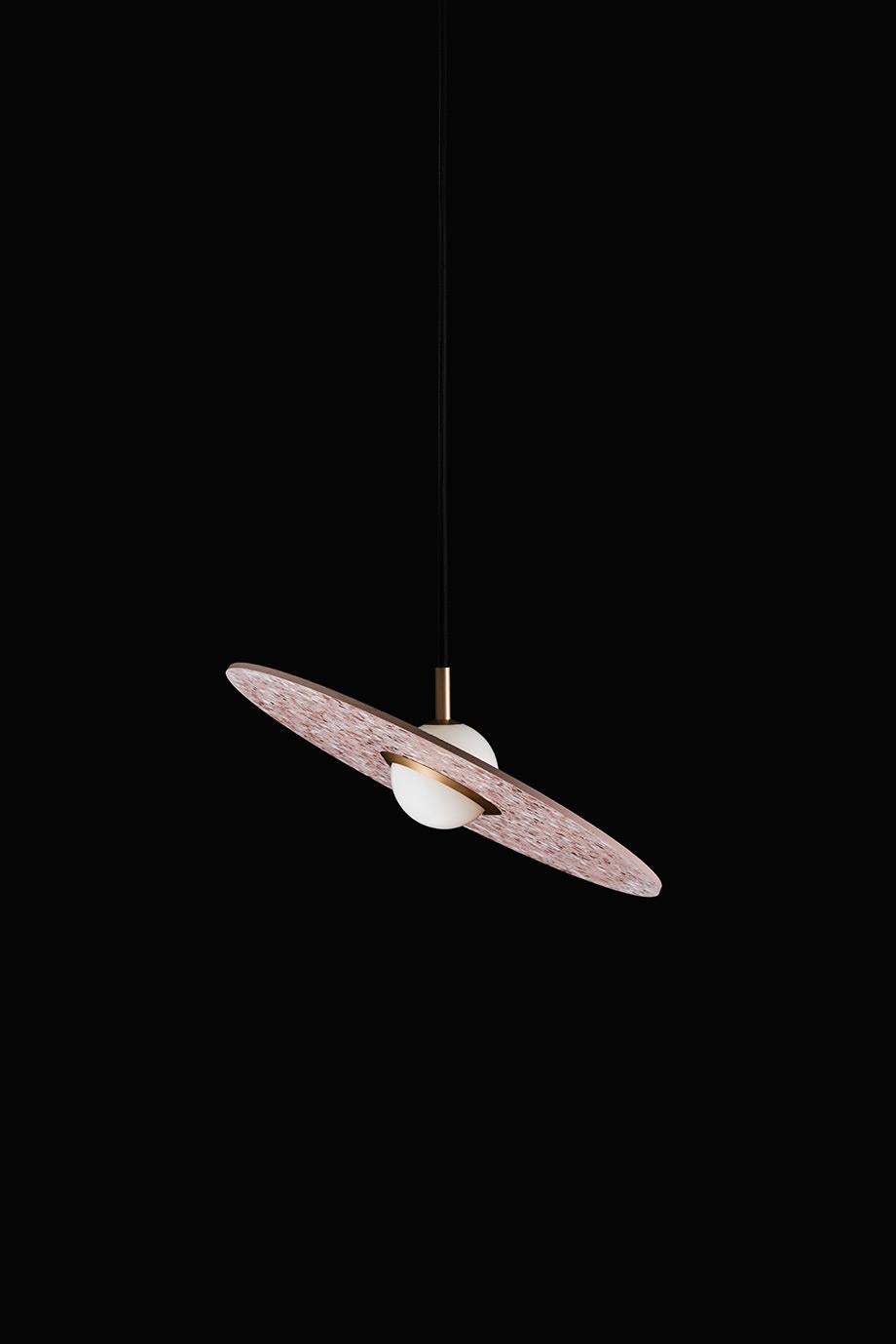 Concrete 'Planet' Terrazzo Pendant Lamp by Bentu Design 'White, Black, Red or Blue' For Sale