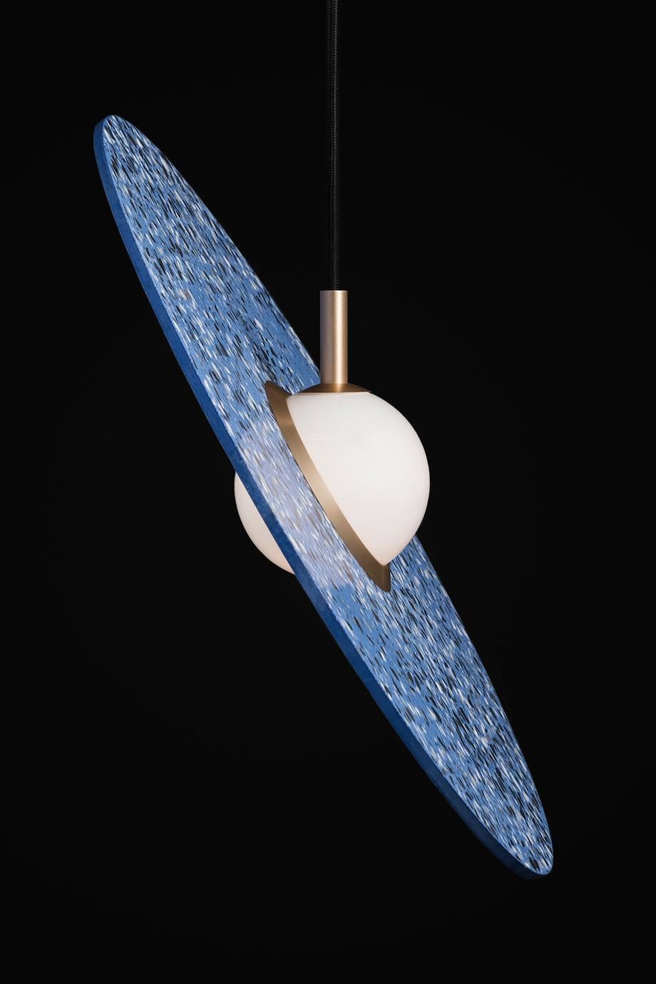 'Planet' Terrazzo Pendant Lamp by Bentu Design 'White, Black, Red or Blue' For Sale 1