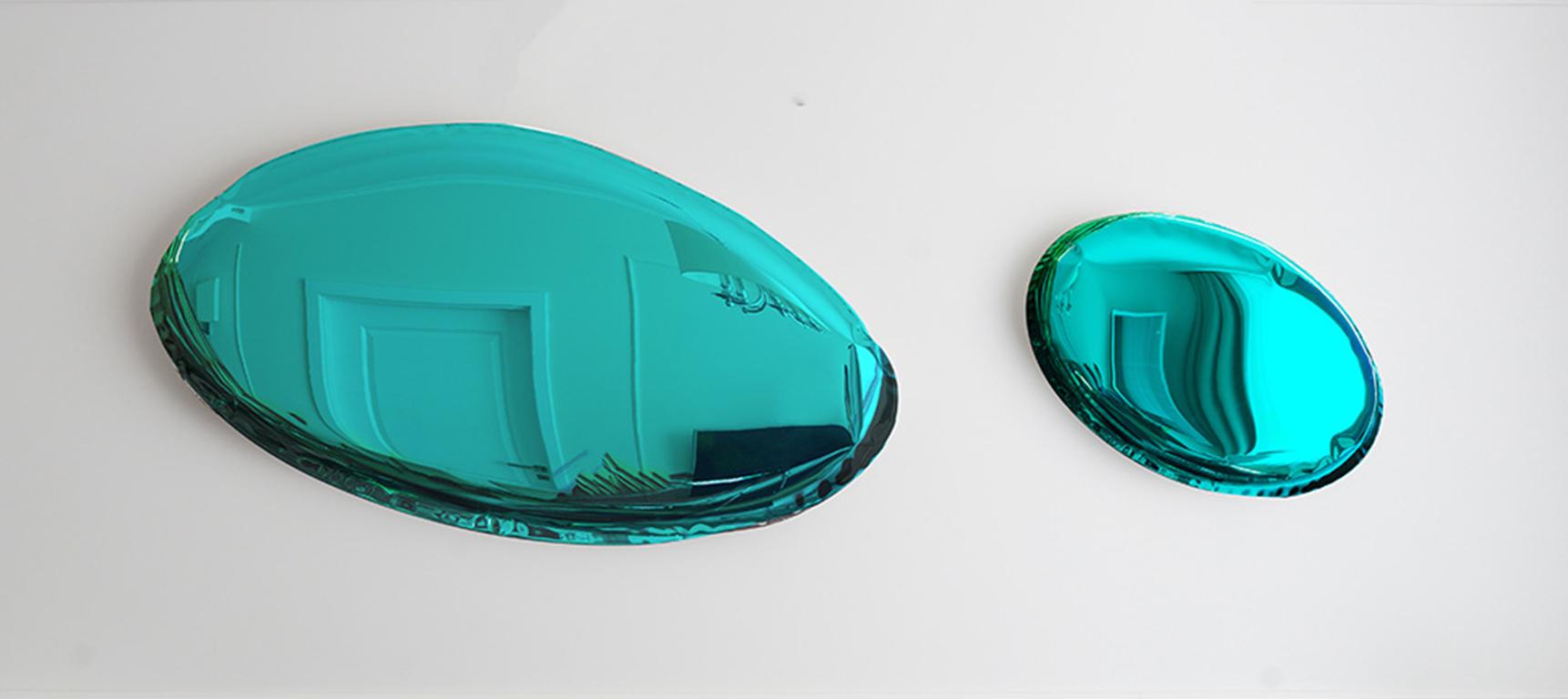 Post-Modern Mirror 'Tafla C2', Stainless Steel by Zieta Prozessdesign, Gradient Collection