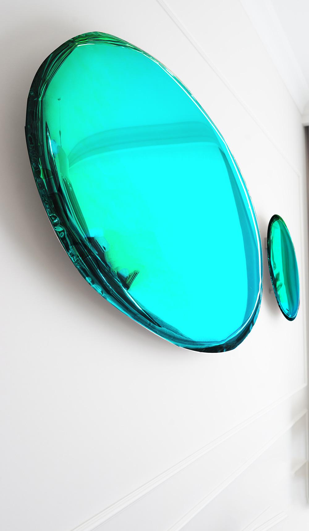 Polish Mirror 'Tafla C2', Stainless Steel by Zieta Prozessdesign, Gradient Collection
