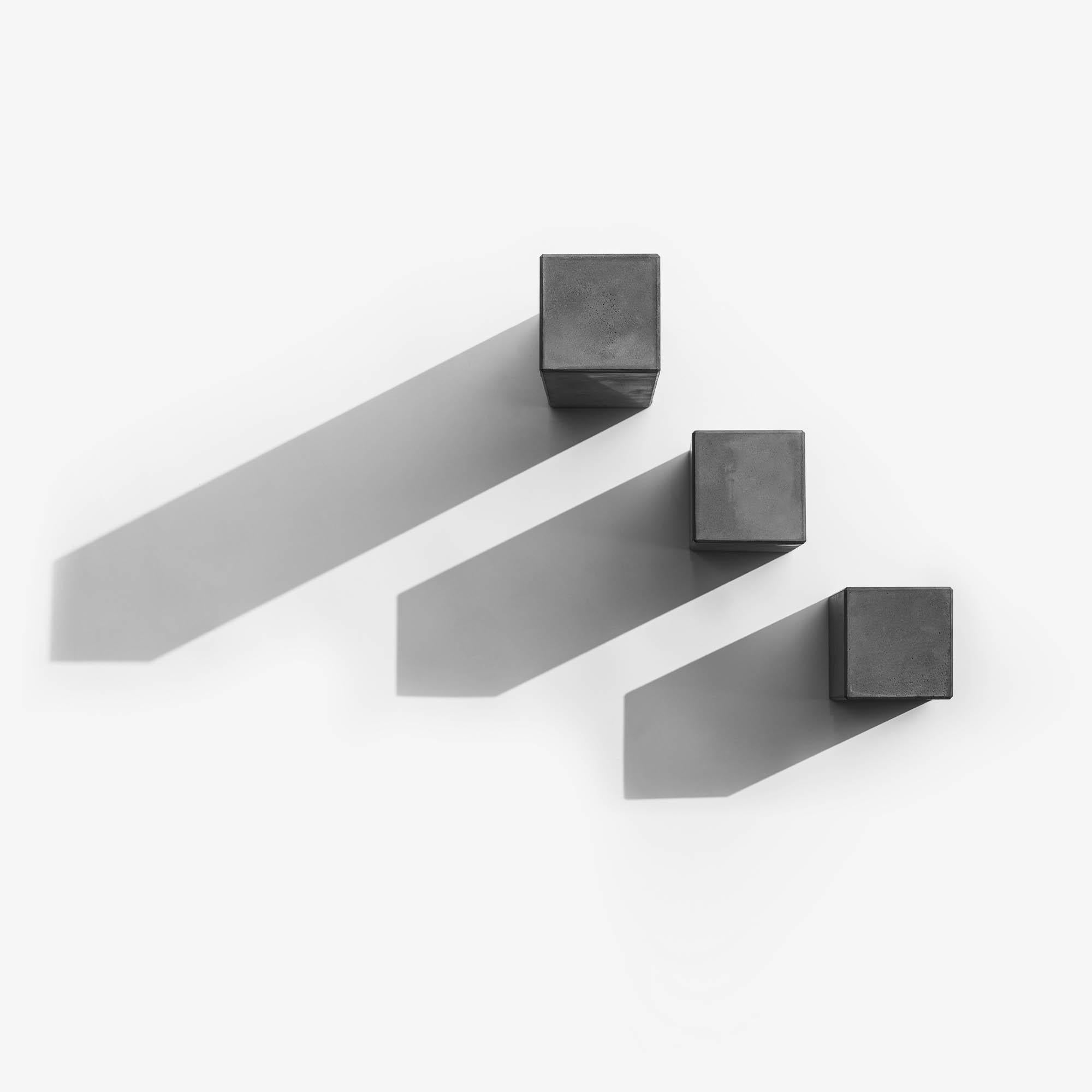 Industrial Concrete Outdoor Lighting 'Cube L' by Bentu Design For Sale