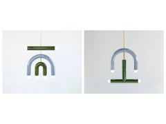 TRN D1 + TRN C3 Ceramic and Brass Pendant Lamps