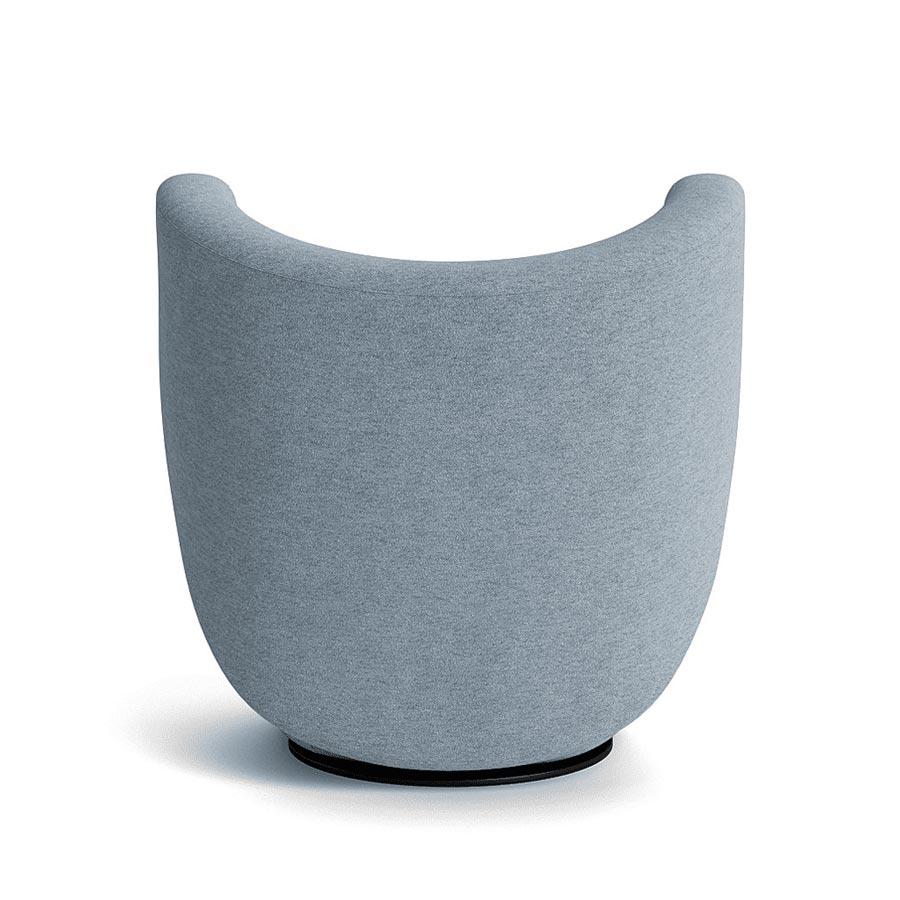'Little Big Chair' Swivel Armchair by Norr11, Blue Barnum Bouclé 15 (IN STOCK) For Sale 2
