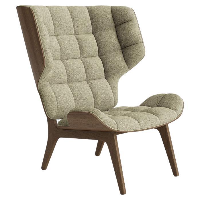 Contemporary 'Mammoth' Chair by Norr11, Light Smoked Oak, Barnum Bouclé 7 For Sale