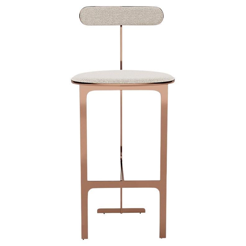 Contemporary Bar Stool 'Park Place' by Man of Parts, 75 cm, Sahco, Safire 007