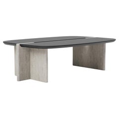 Coffee Table 'Surfside Drive' by Man of Parts, Large, Black & Ivory Ash
