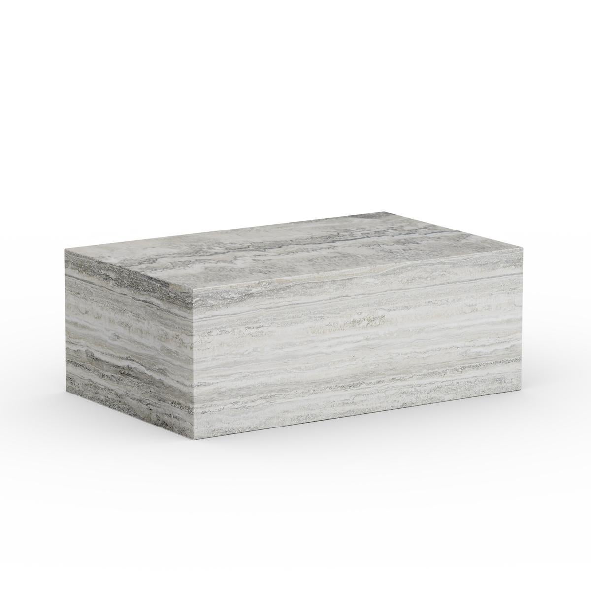 Contemporary Couchtisch 'Cubism' von Norr11, Klein, Grauer Travertin im Angebot 5