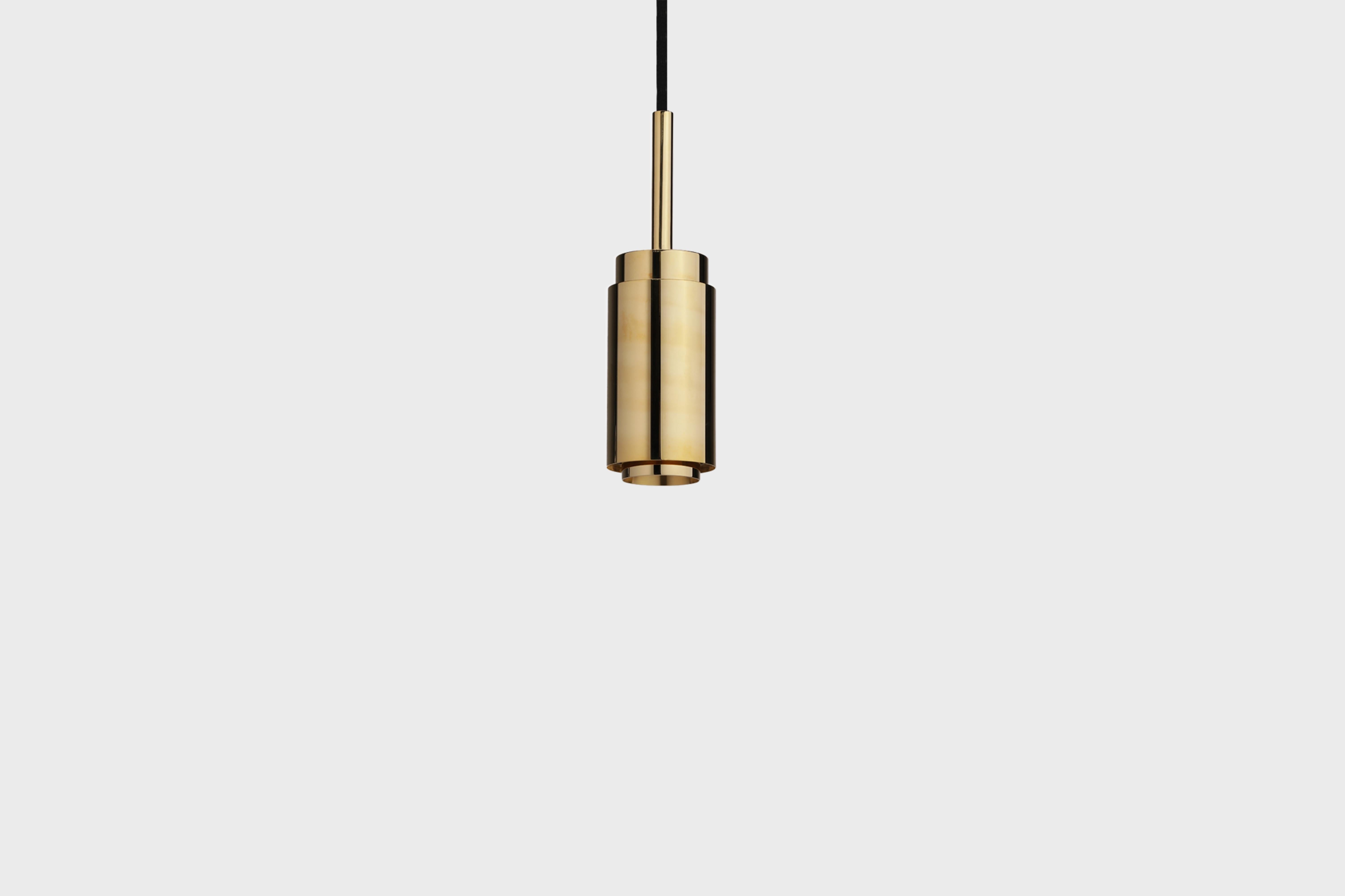 Modern Customizable Pendant Lamp 'Donya Spot' by Anour, Polished Brass For Sale