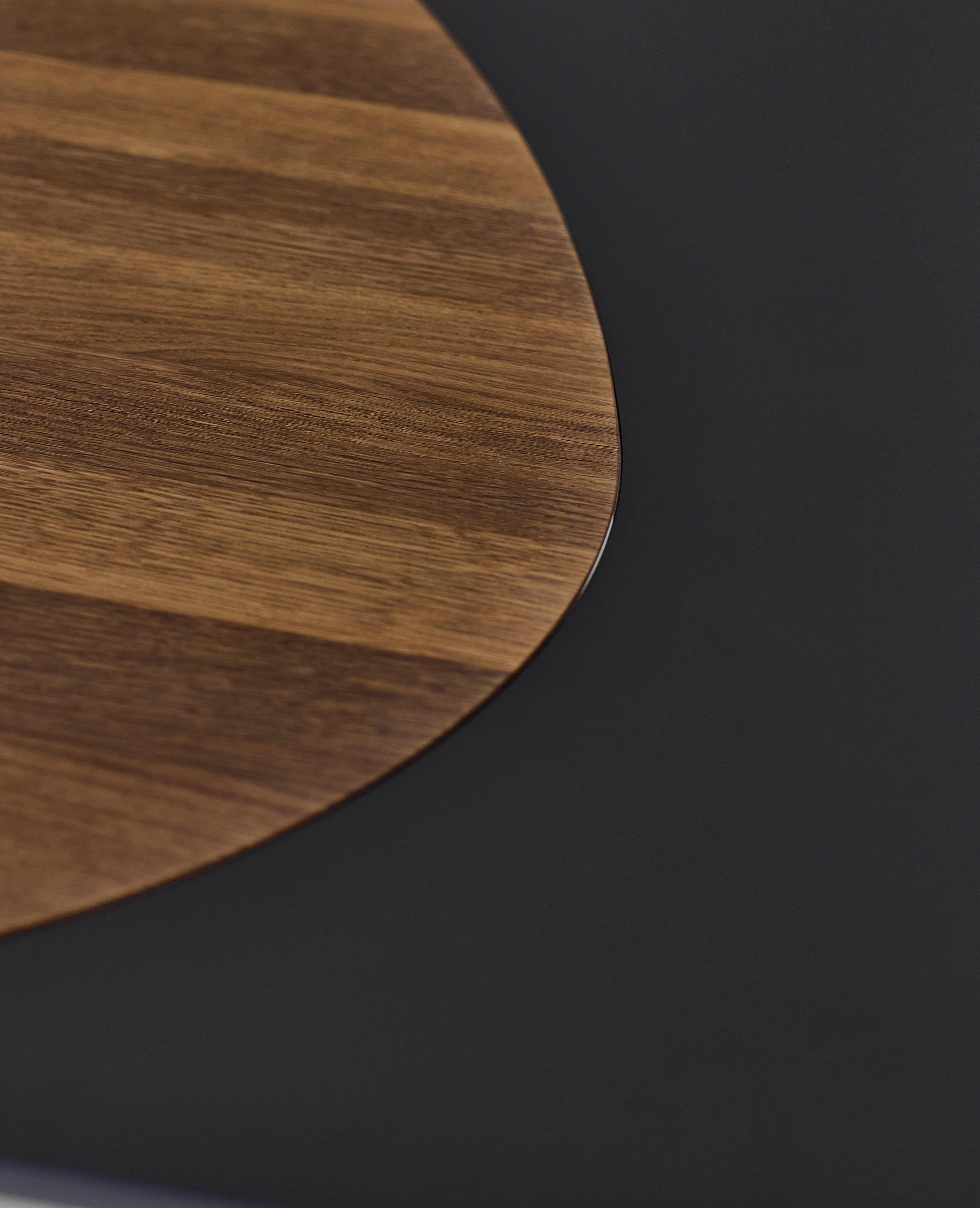 Contemporary Rectangular Dining Table 'Tangent' by DK3, Smoked Oak, 300 cm For Sale 15