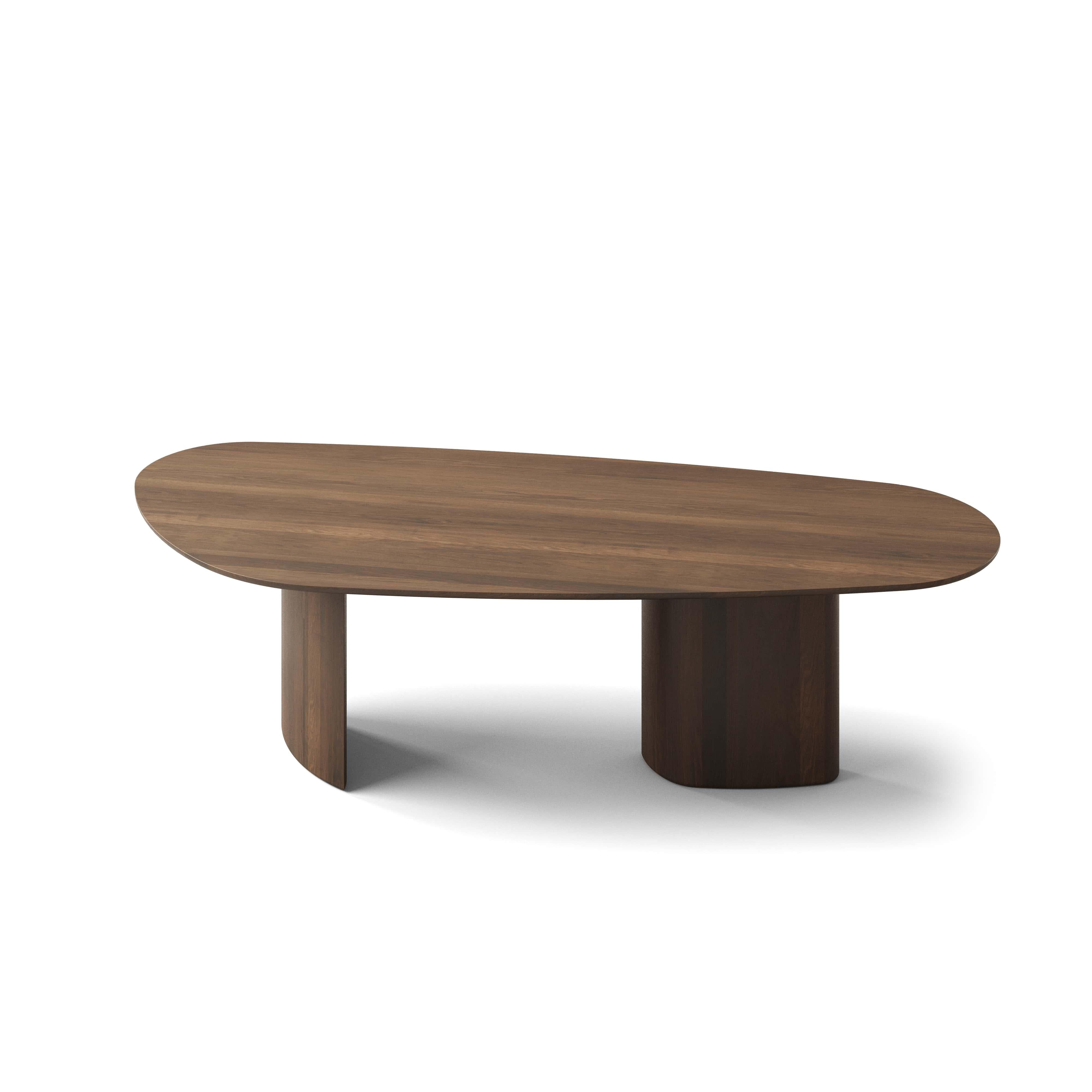 Contemporary Rectangular Dining Table 'Tangent' by DK3, Smoked Oak, 340 cm