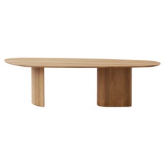 Contemporary Rectangular Dining Table 'Tangent' by DK3, Lacquered Oak, 240 cm
