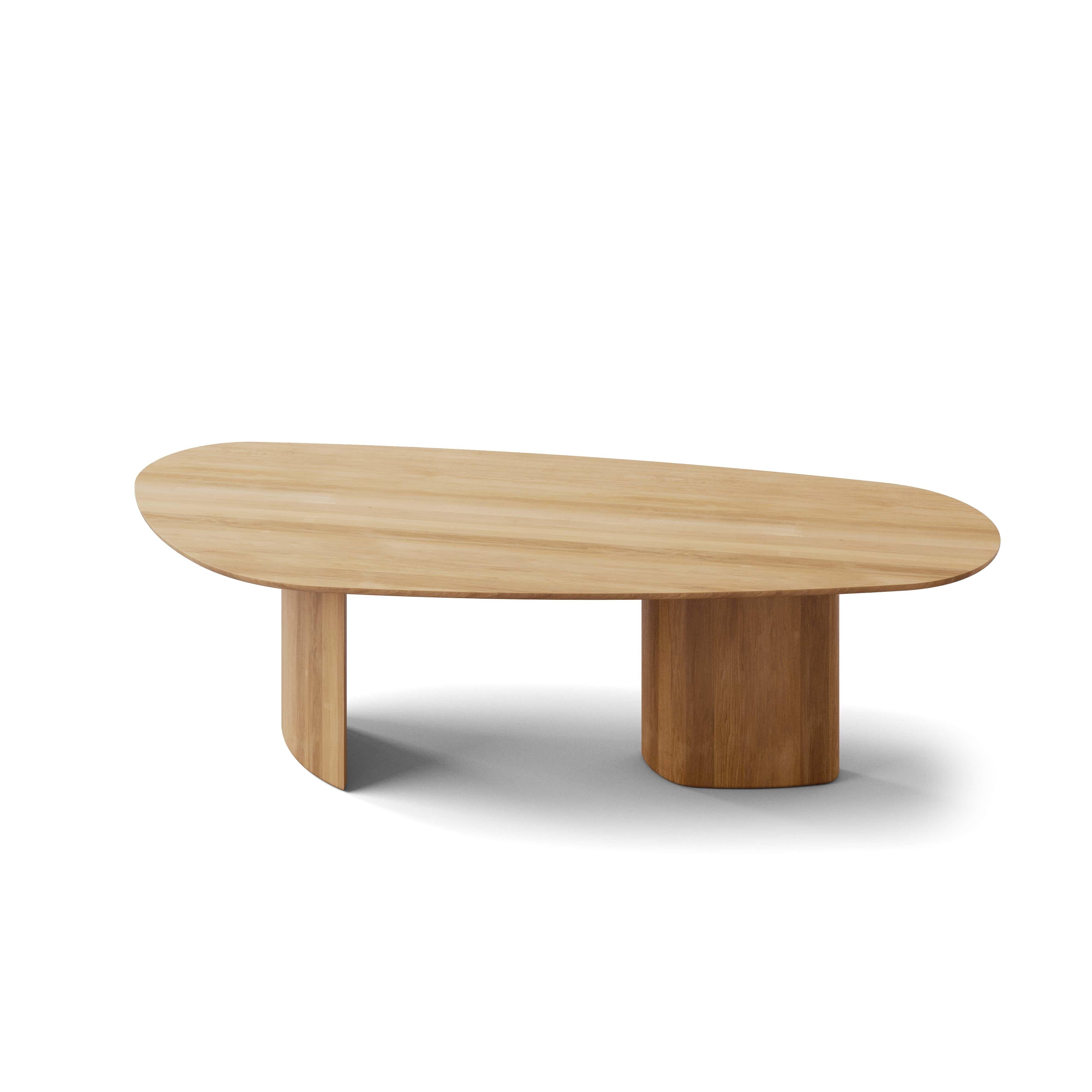 Contemporary Rectangular Dining Table 'Tangent' by DK3, Lacquered Oak, 240 cm For Sale 1
