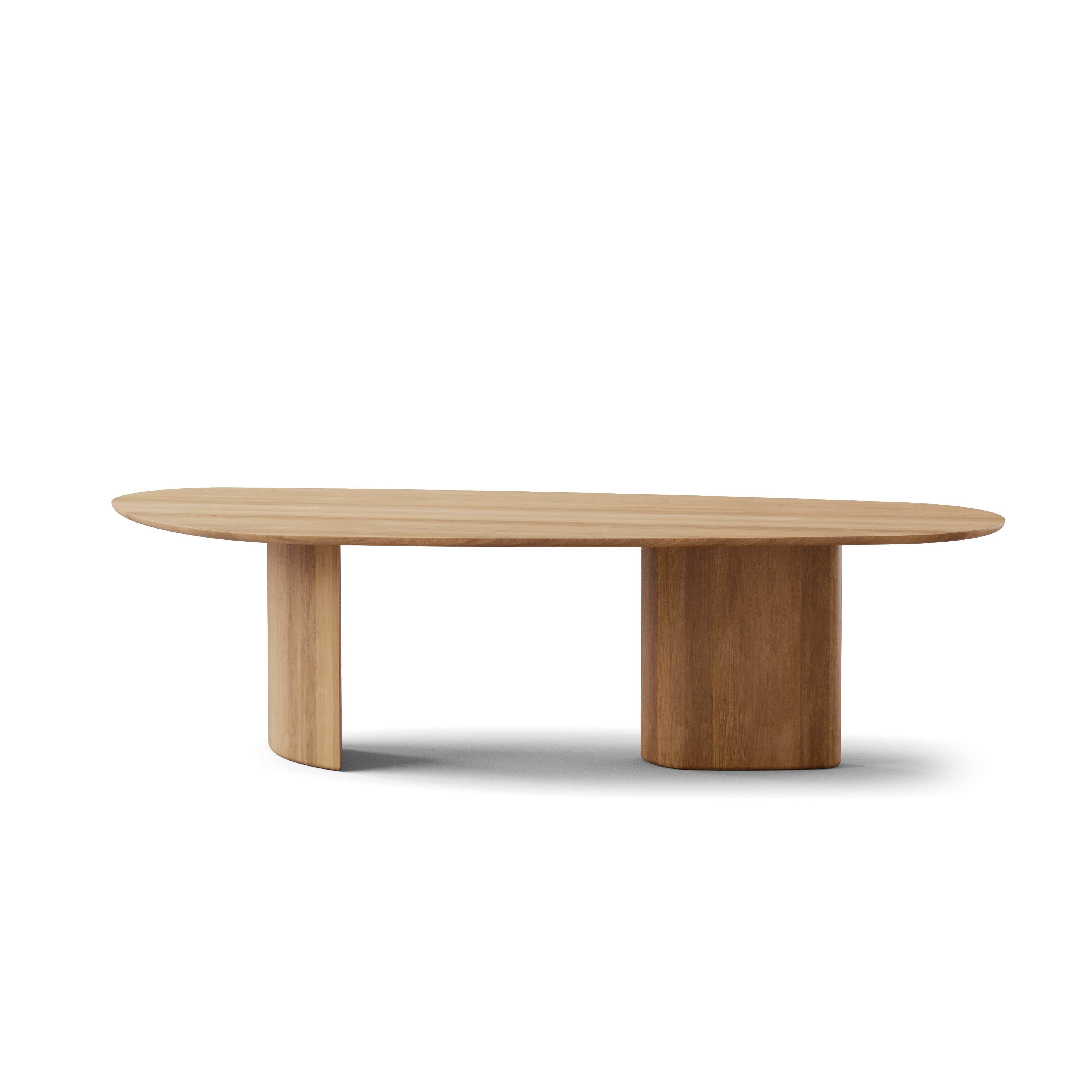Contemporary Rectangular Dining Table 'Tangent' by DK3, Lacquered Oak, 240 cm For Sale 2