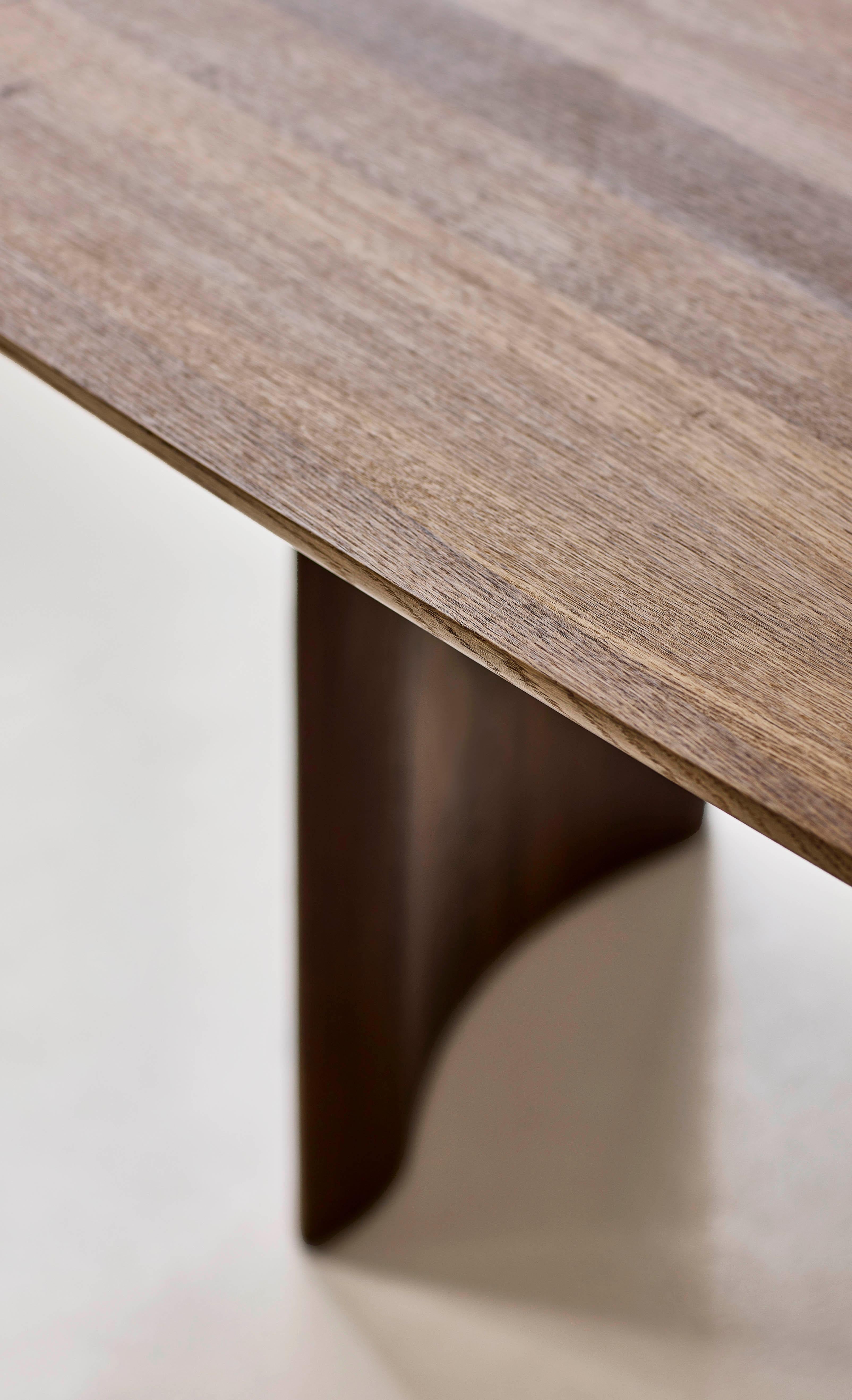 Contemporary Rectangular Dining Table 'Tangent' by DK3, Lacquered Oak, 270 cm For Sale 12