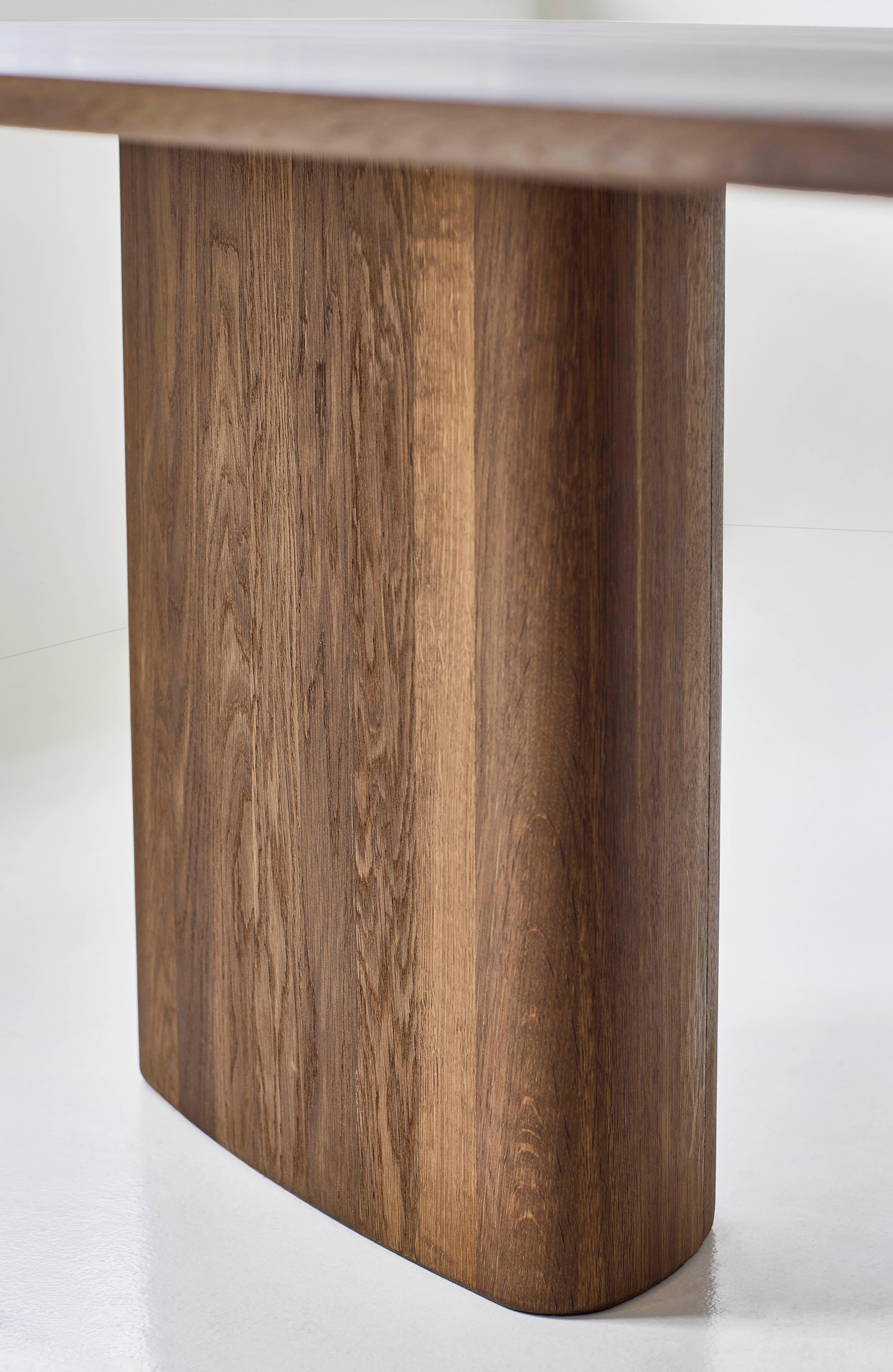 Contemporary Rectangular Dining Table 'Tangent' by DK3, Lacquered Oak, 270 cm For Sale 13