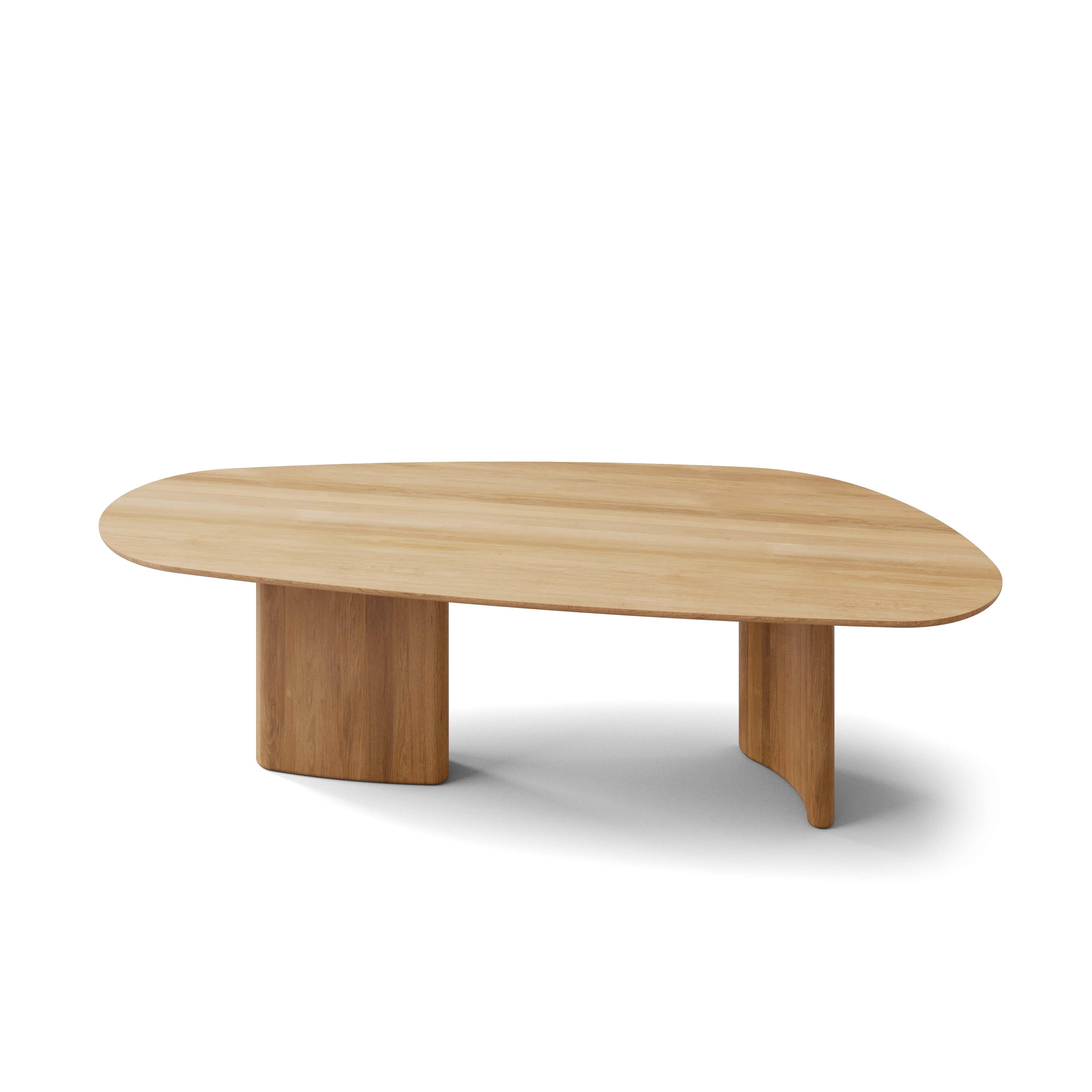Scandinavian Modern Contemporary Rectangular Dining Table 'Tangent' by DK3, Lacquered Oak, 270 cm For Sale