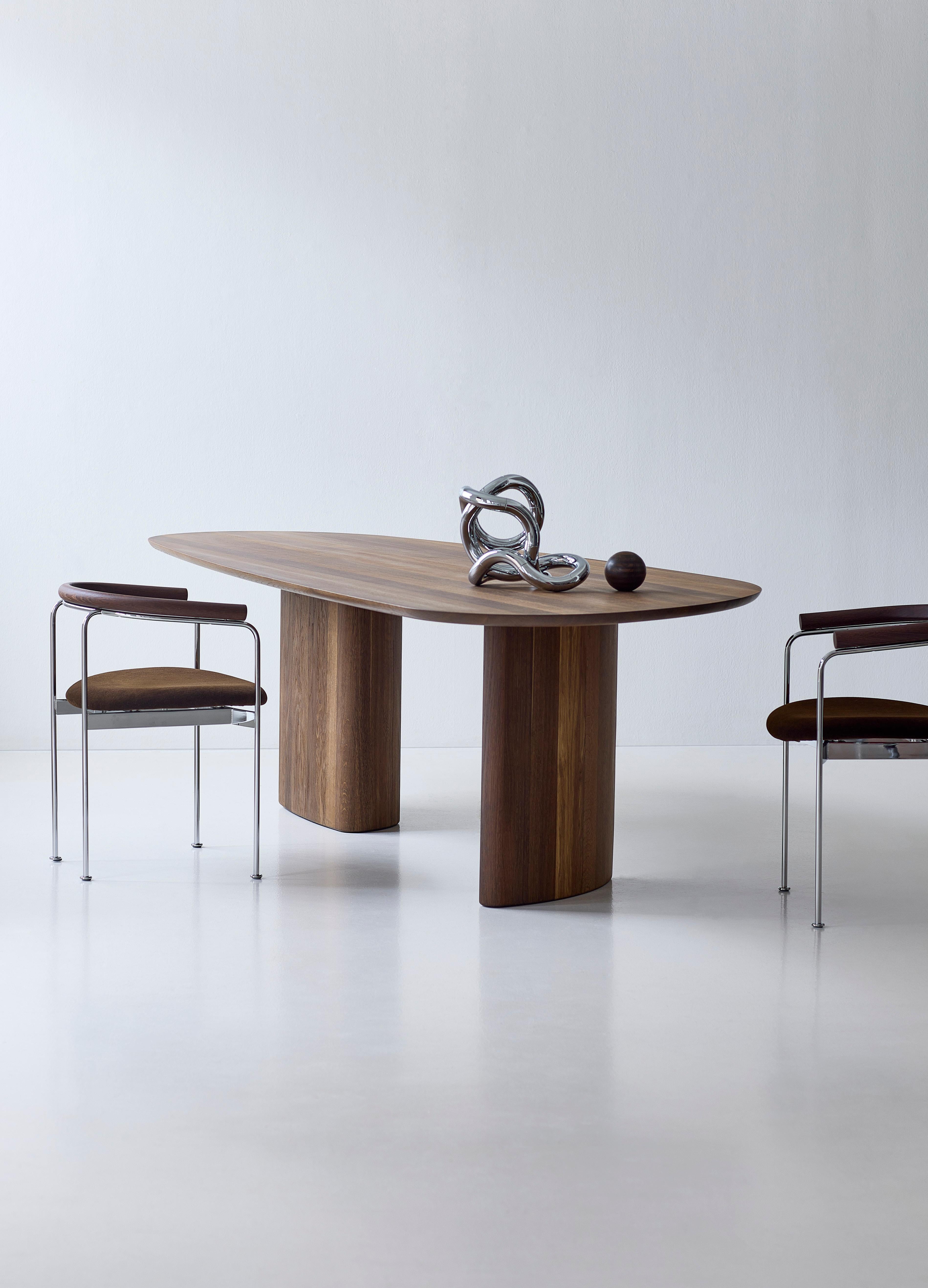 Contemporary Rectangular Dining Table 'Tangent' by DK3, Lacquered Oak, 340 cm For Sale 6