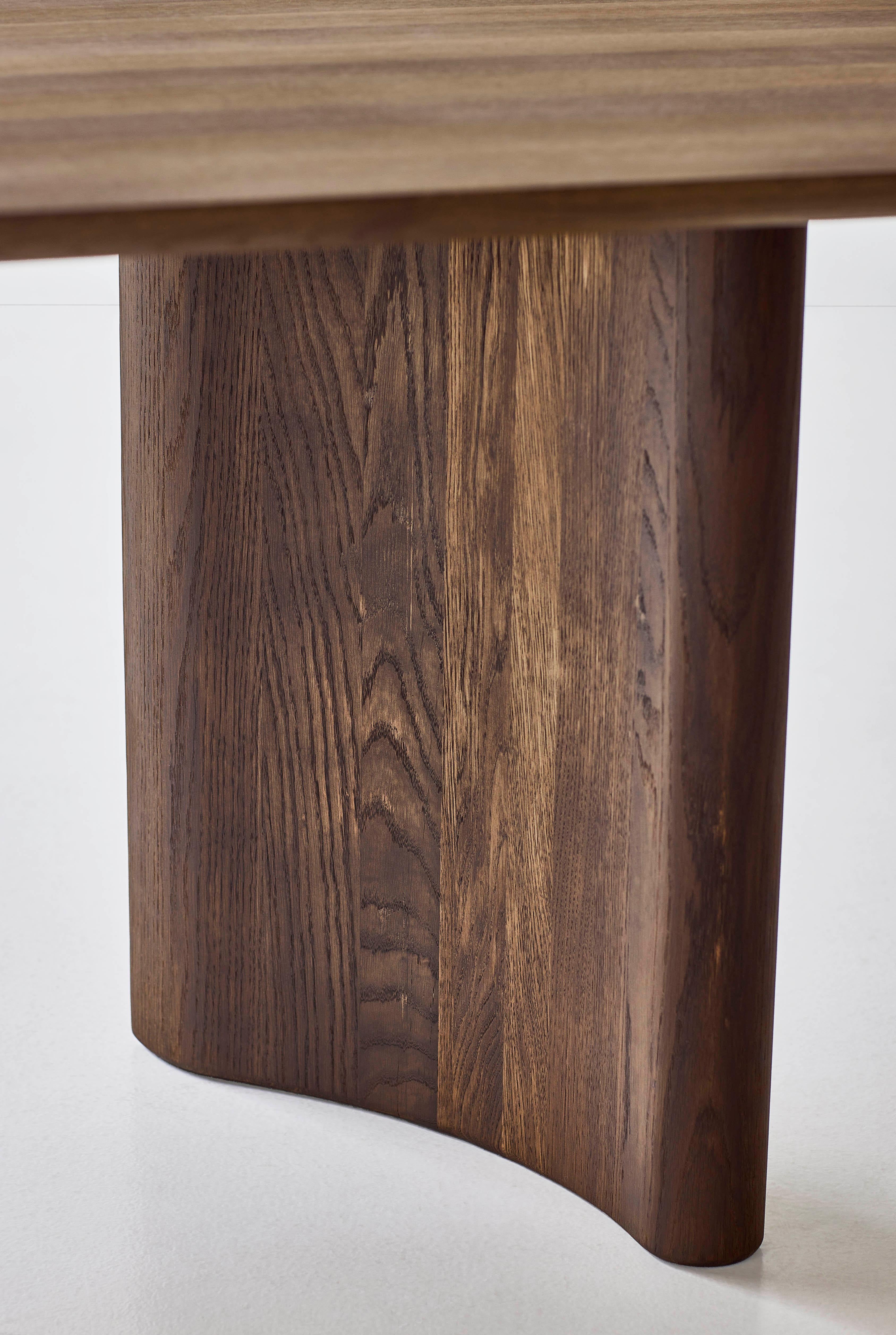Contemporary Rectangular Dining Table 'Tangent' by DK3, Lacquered Oak, 340 cm For Sale 13